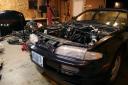 KA24DE being removed from an S14